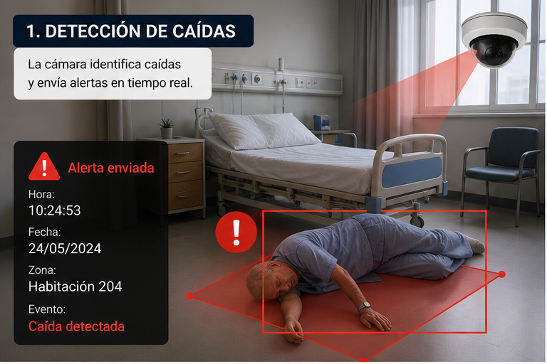 Detección de caídas en pacientes con alerta en tiempo real